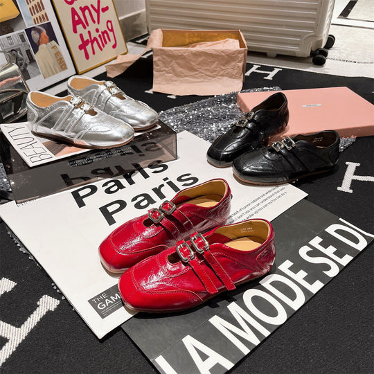 Damen modische und schicke Schnürschuhe mit Glanzdetails EB