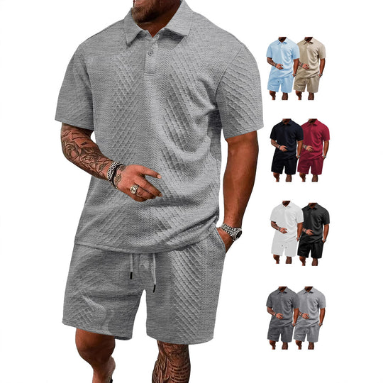 Damen lässiges Polo-Set mit Shorts EB