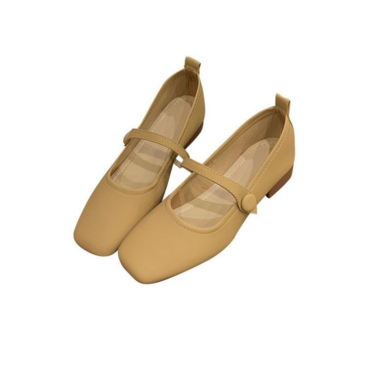 Damen Ballerinas mit elegantem Riemchen und hochwertiger Oberflächenstruktur EB