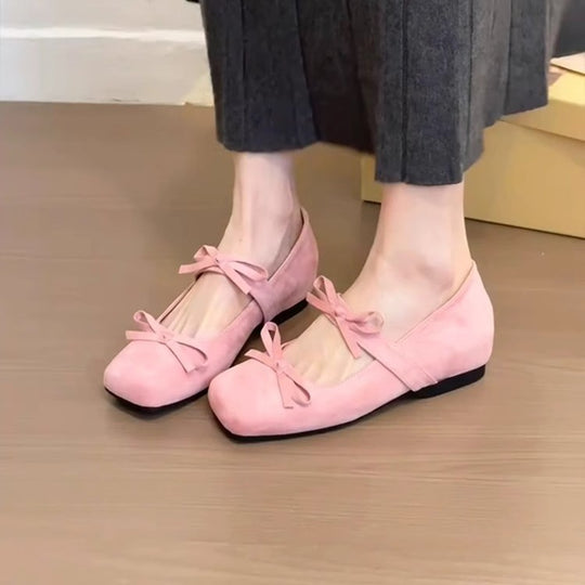 Damen Ballerinas mit elegantem Schleifen-Detail und bequemem Fußbett EB