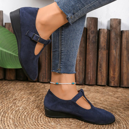 Damen Flache Ballerinas mit glitzerndem Riemen und komfortablem Fußbett EB