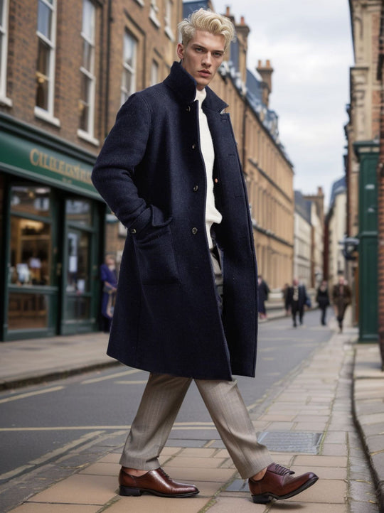 Herren eleganter Wool Peacoat EB