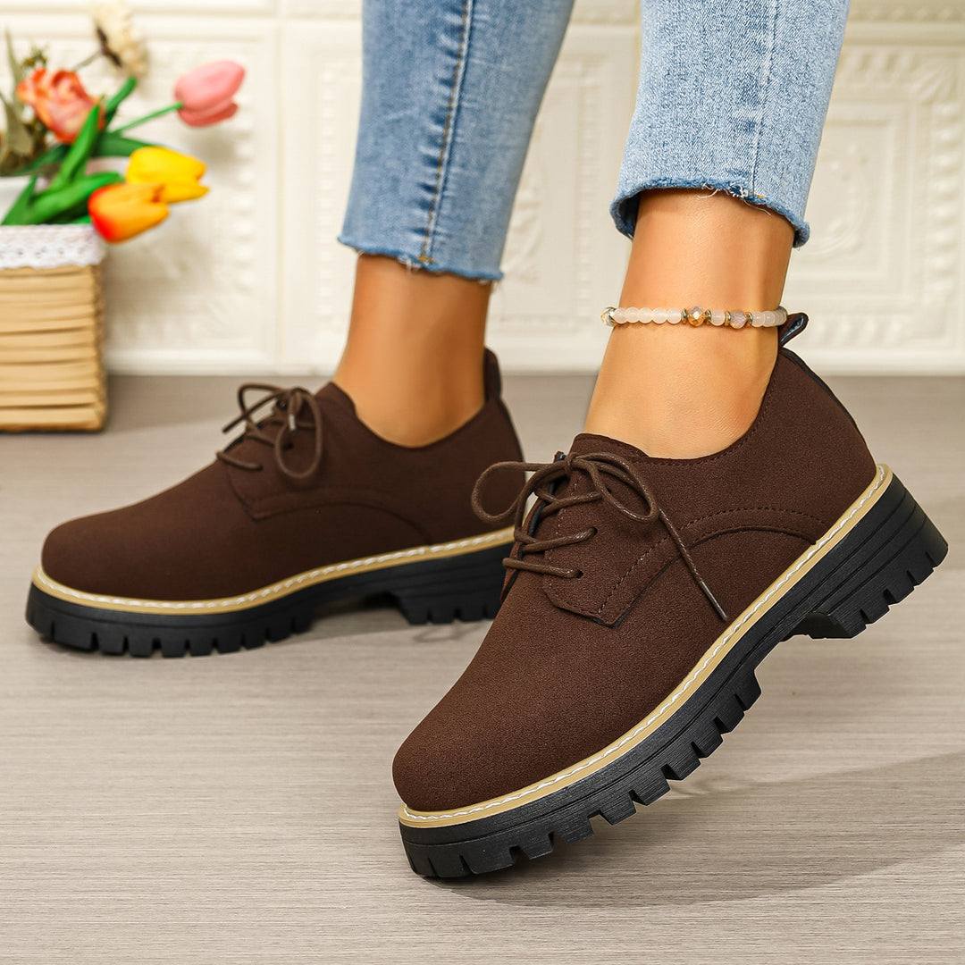 Damen Schnürschuhe mit rutschfester Profilsohle und komfortabler Polsterung EB