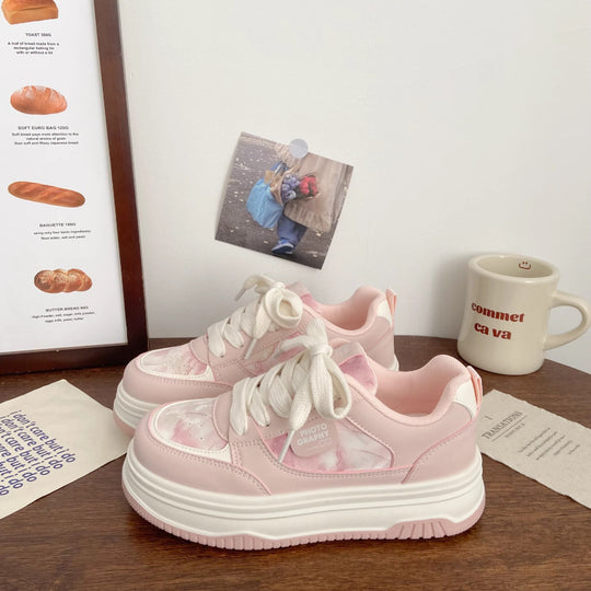 Damen Trendige Plateau-Sneaker mit komfortabler Dämpfung und modischer Silhouette EB