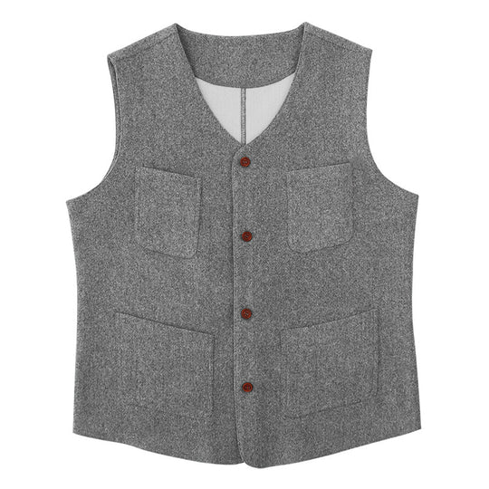 Damen Weste aus hochwertigem Wollmix mit praktischen Taschen und elegantem Design EB
