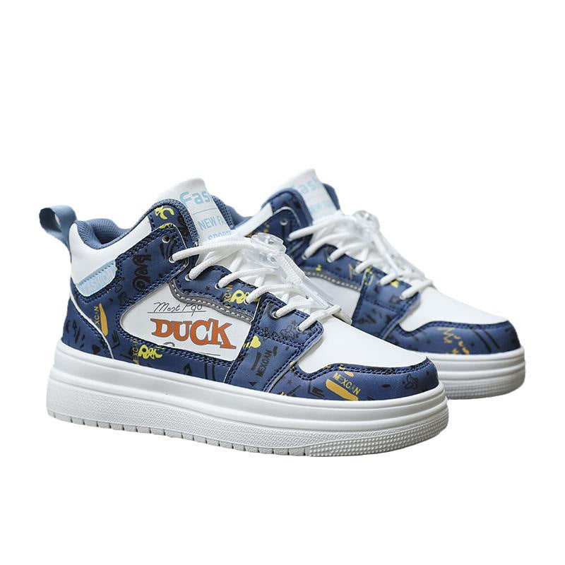 Damen Hohe Sneaker mit trendigem Print und gepolsterter Sohle EB
