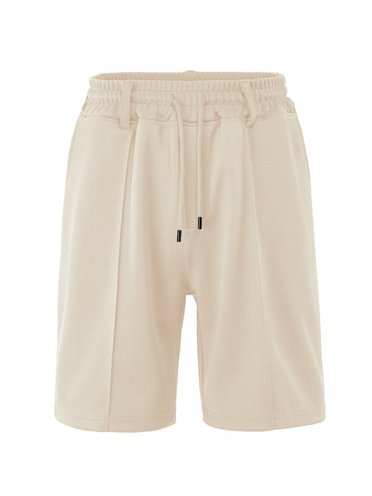 Herren nan knielange Sportshorts mit Netzstruktur, elastischem Tunnelzug und Gürtelschlaufen EB