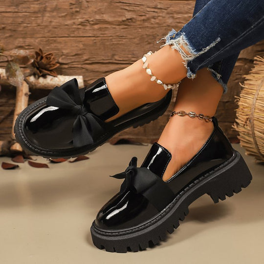 Damen Loafers mit elegantem Schleifen-Design und rutschfester Sohle EB