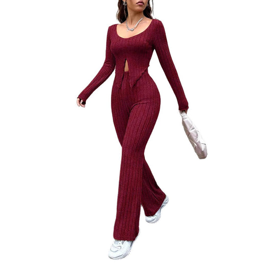 Damen Strickanzug mit modischem Cut-Out EB