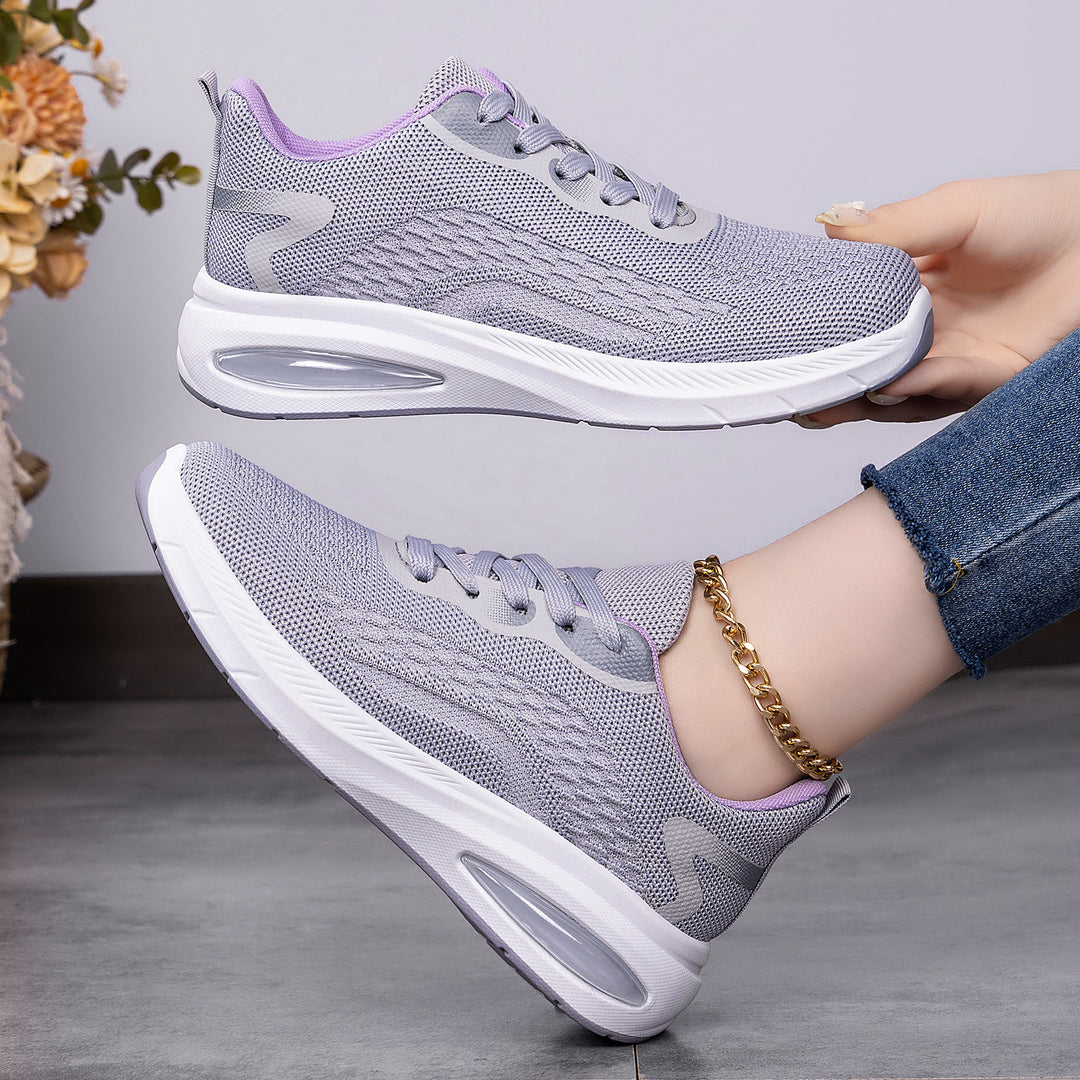 Damen Atmungsaktive Freizeitsneaker mit rutschfester Sohle und elastischem Obermaterial EB