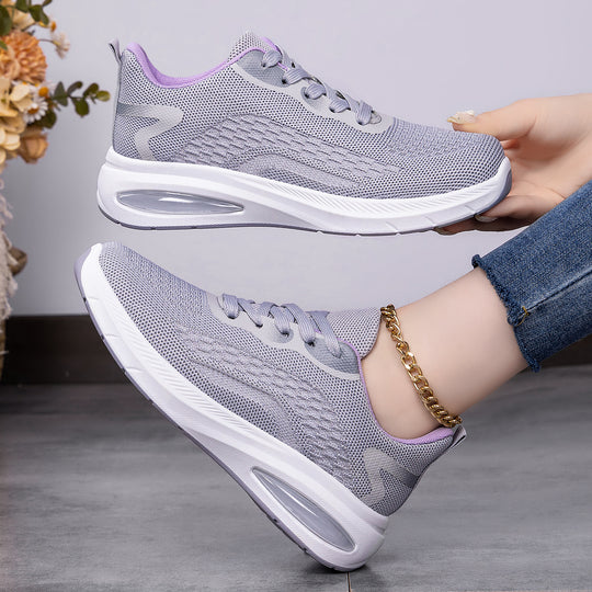 Damen Atmungsaktive Freizeitsneaker mit rutschfester Sohle und elastischem Obermaterial EB
