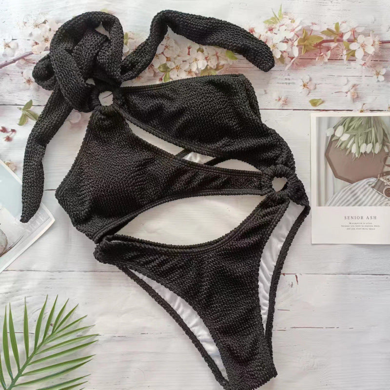 Damen Triangel-Bikini mit aufregendem Cut-Out und elastischem Stoff EB