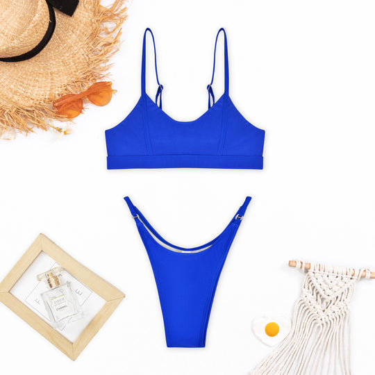 Damen Sportlicher Bikini mit femininen Trägern EB