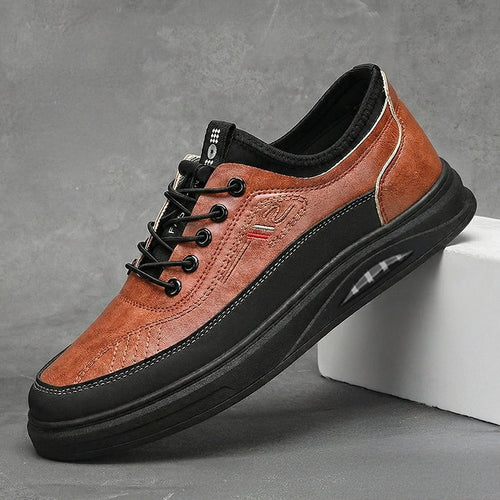 Damen Bequeme und stylische Ledersneaker mit rutschfester Sohle und atmungsaktivem Innenfutter EB