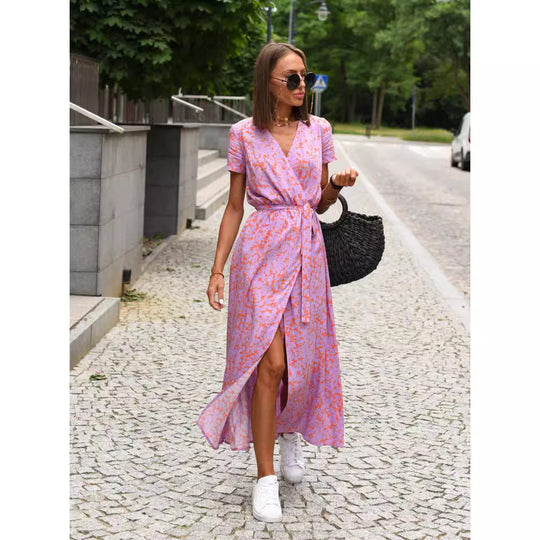 Damen Maxikleid mit floralem Muster EB
