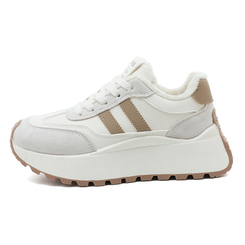 Damen Chunky Sneakers mit kuscheligem Innenfutter und rutschfester Sohle EB