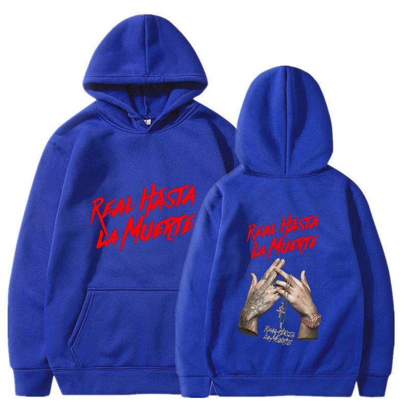 Damen Kapuzensweater mit auffälligem Schriftzug in urbanem Stil EB