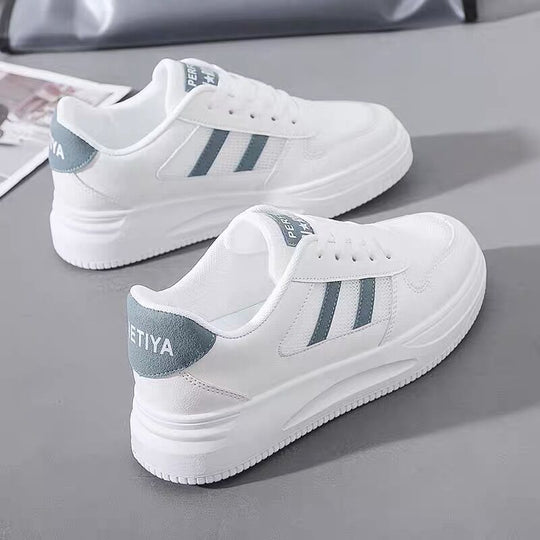 Damen Plattform Sneakers mit atmungsaktivem Obermaterial und rutschfester Sohle EB