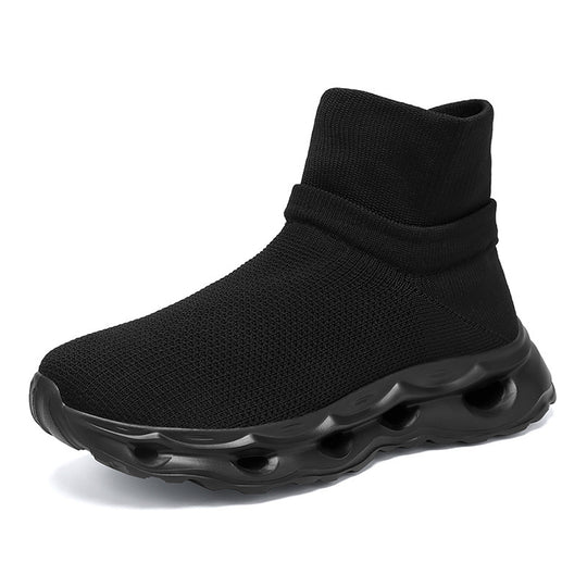 Damen Komfortable High-Top Sneakers aus atmungsaktivem Strick-EB