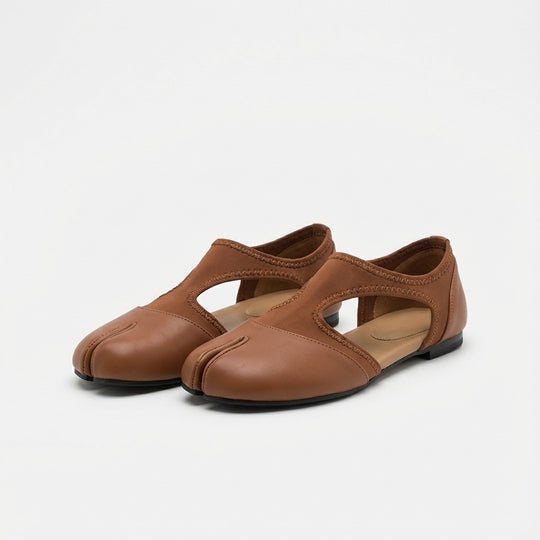 Damen Elegante und trendige Halbschuhe mit einzigartigem Zehen-Design EB