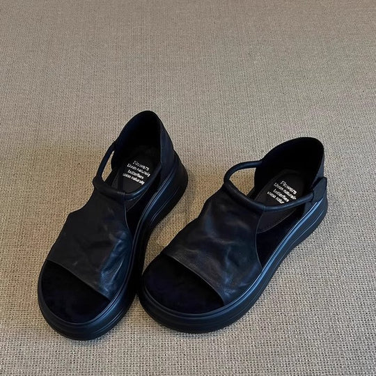 Damen bequeme Sandalen mit elastischem Riemen und komfortablem Fußbett EB