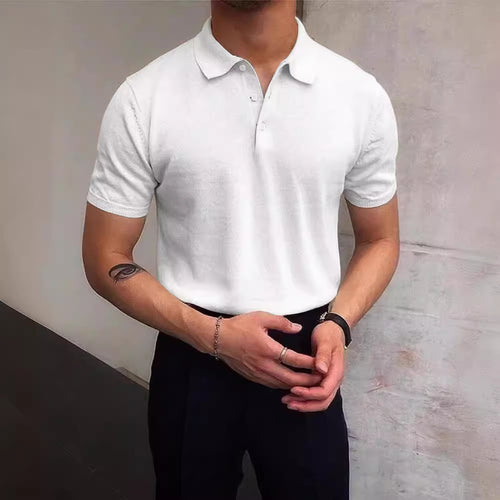 Herren Polo-Shirt aus atmungsaktiver Baumwolle mit elegantem Kragen EB