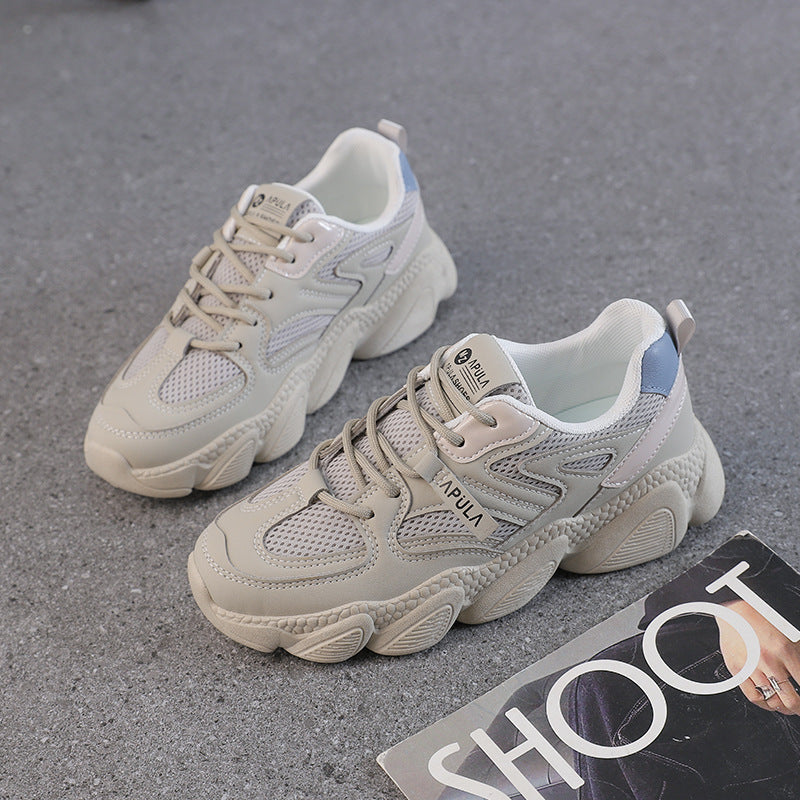 Damen Chunky Sneakers mit atmungsaktiver Mesh-Oberfläche und dämpfender Sohle EB
