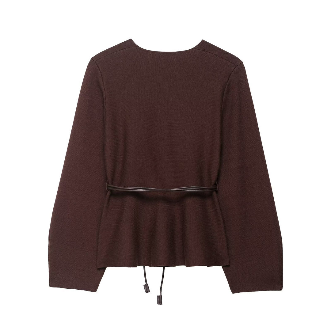 Damen Wickeljacke mit modernem Schnitt und Gürtel EB