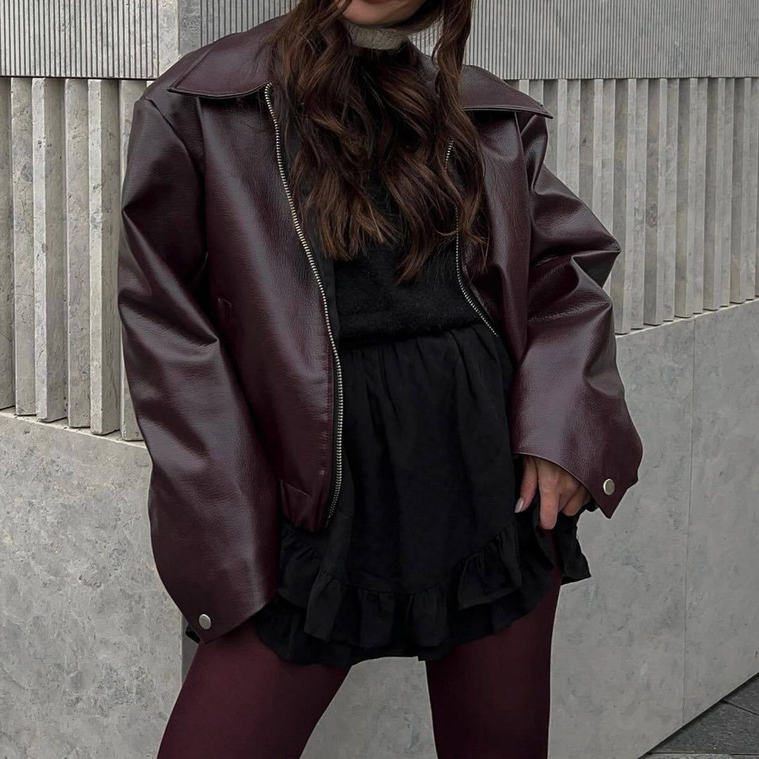 Damen Lässige jacke im sportlichen Stil mit elastischem Bund EB