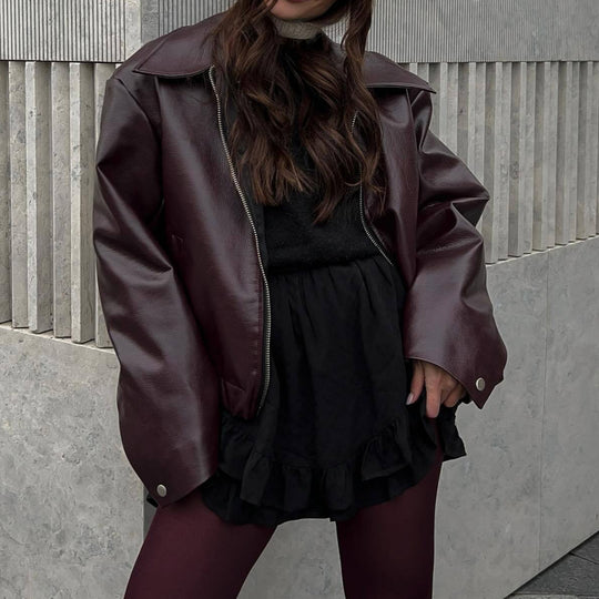 Damen Lässige jacke im sportlichen Stil mit elastischem Bund EB