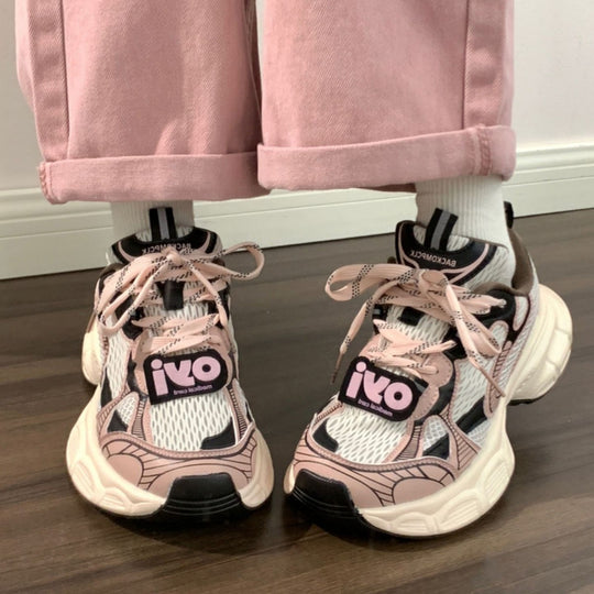 Damen Atmungsaktive Lauf Sneakers mit gepolsterter Sohle und trendigem Design EB