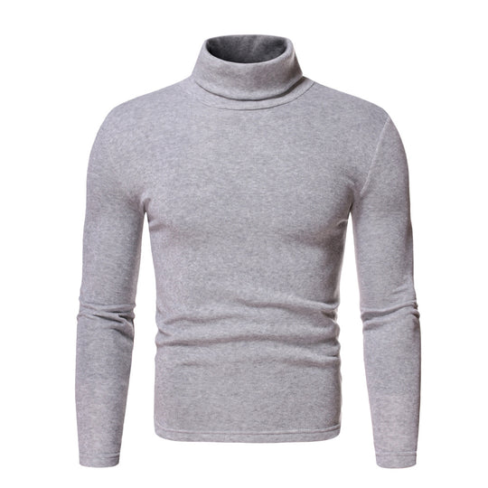 Herren Rollkragenpullover aus hochwertigem Baumwollmix mit figurbetontem Schnitt EB