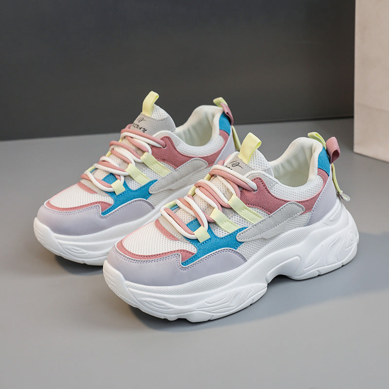 Damen Chunky Sneakers mit atmungsaktivem Mesh-Obermaterial und komfortabler Dämpfung EB
