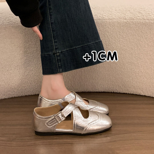 Damen Ballerinas mit verstellbarem Riemchen und eleganter Lochoptik EB