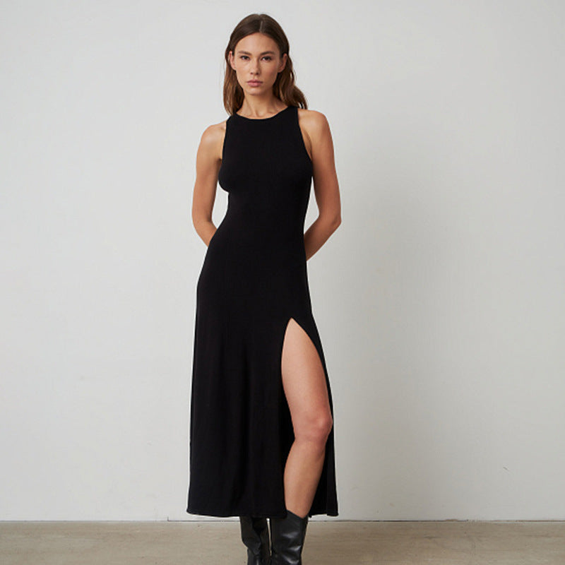 Damen Maxikleid mit seitlichem Schlitz EB