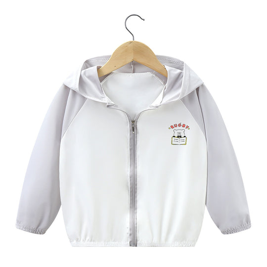 Unisex nan leichte Kapuzenjacke für Kleinkinder mit Reißverschluss und elastischen Bündchen EB