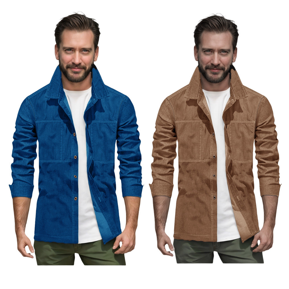 Herren lässige Utility-Jacke mit praktischen Taschen und stylischem Schnitt EB