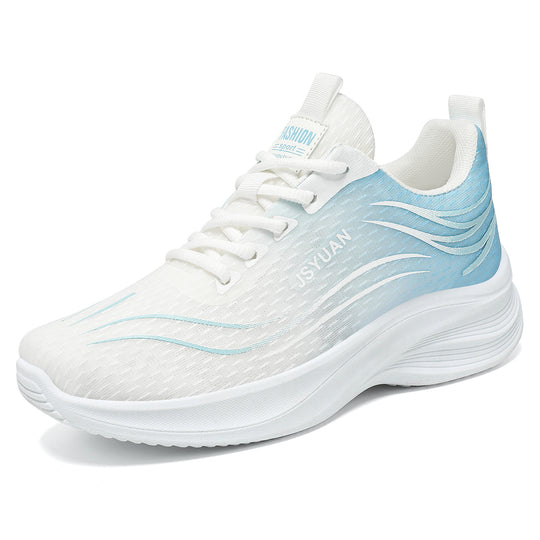Damen Sportliche Laufschuhe mit atmungsaktivem Strickdesign und gepolsterter Dämpfung EB