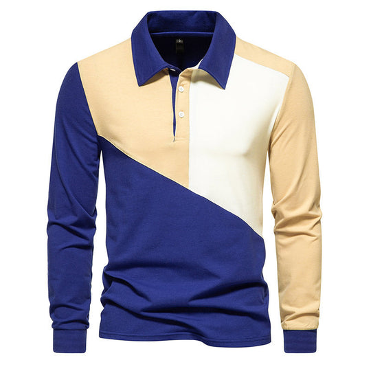 Herren Poloshirt mit modernem Farbblockdesign und komfortablem Schnitt EB