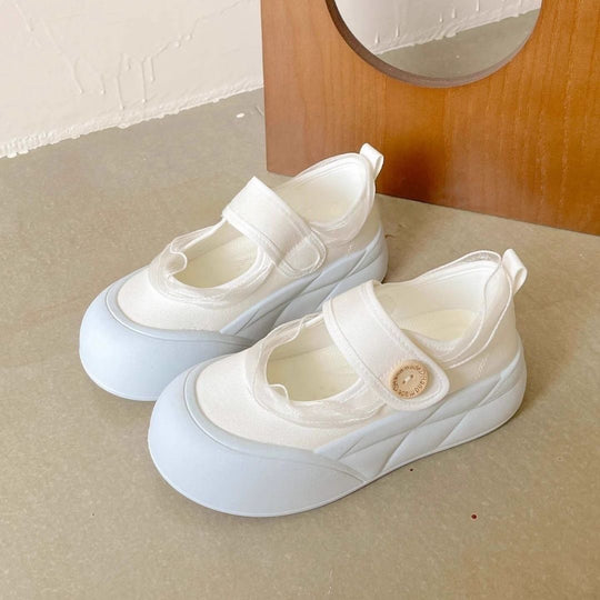 Damen bequeme Sneaker mit verstellbarem Klettverschluss und elastischem Obermaterial EB