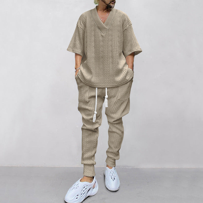 Herren lässiges Freizeit-Set mit oversized Pullover und bequemen Jogginghosen EB