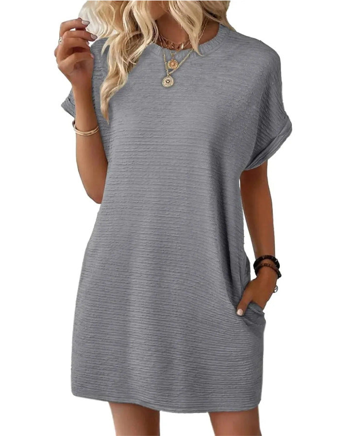 Damen Casual-Kleid mit lässigem Schnitt und praktischen Taschen EB