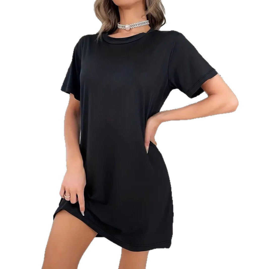 Damen T-Shirt-Kleid im lässigen Schnitt mit Rundhalsausschnitt EB