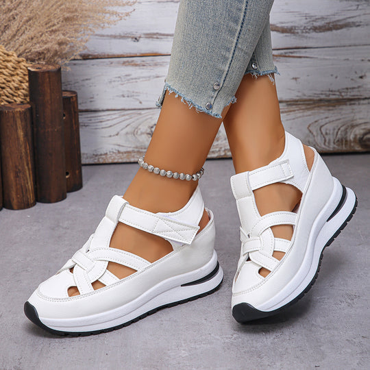 Damen bequeme Sandalen mit modischen Riemen und ergonomischer Sohle EB