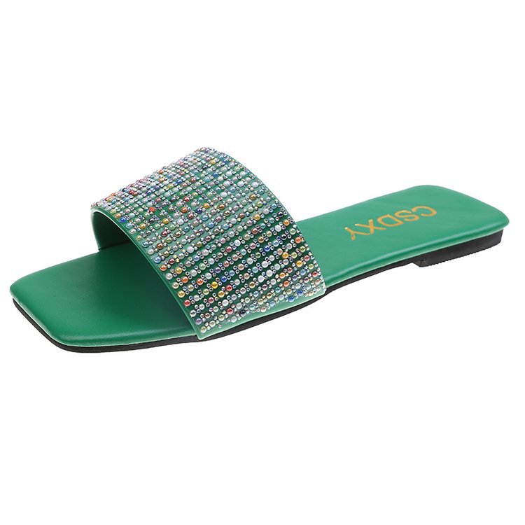 Damen Bequeme Mules mit funkelndem Strassdesign EB