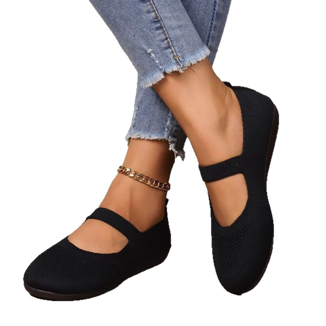 Damen elastische Ballerinas mit komfortablem Fußbett EB