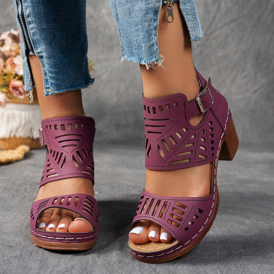 Damen Plateausandalen mit modischem Luftdurchlass EB