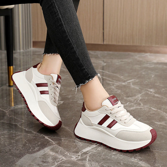 Damen Sneakers mit hohem Plateau und atmungsaktivem Obermaterial EB