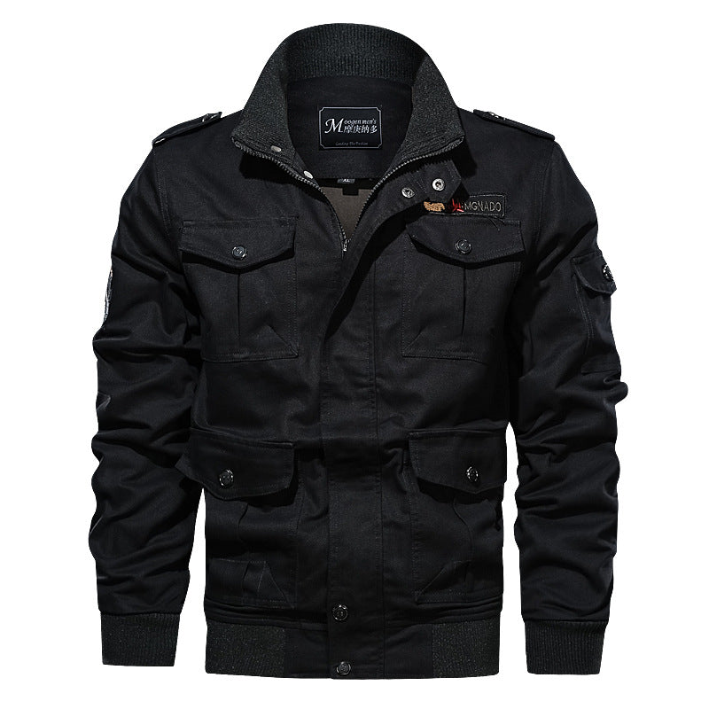 Herren nan robuste Fieldjacke mit Mehrfachtaschen, gesteppter Innenleiste und Rippbündchen EB