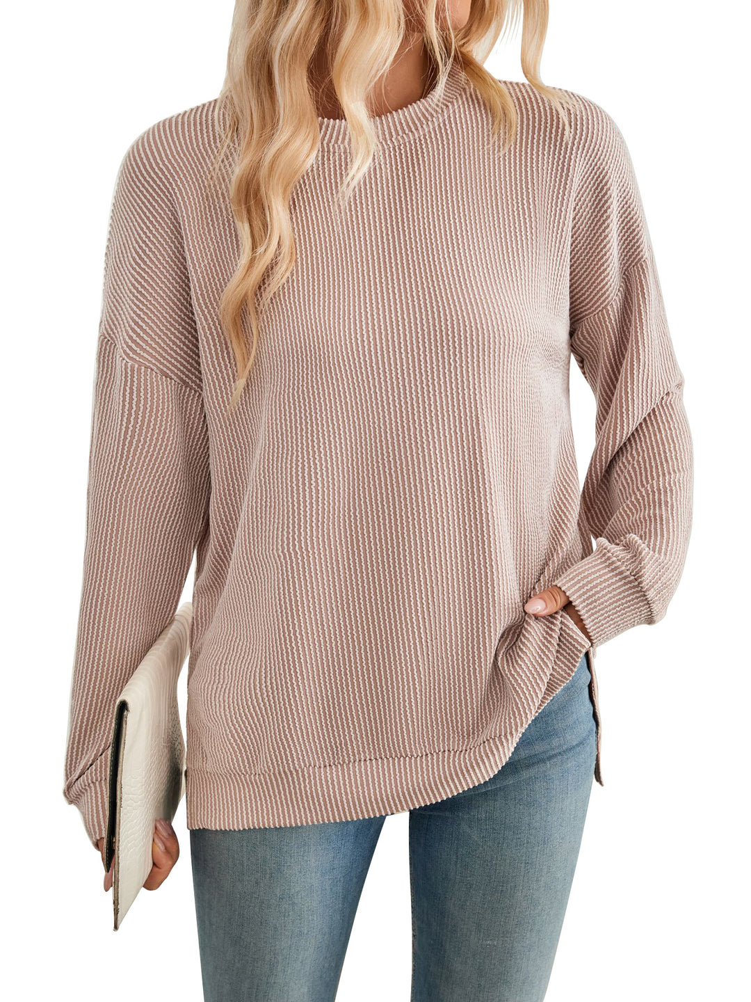 Damen lässiger Strickpullover EB